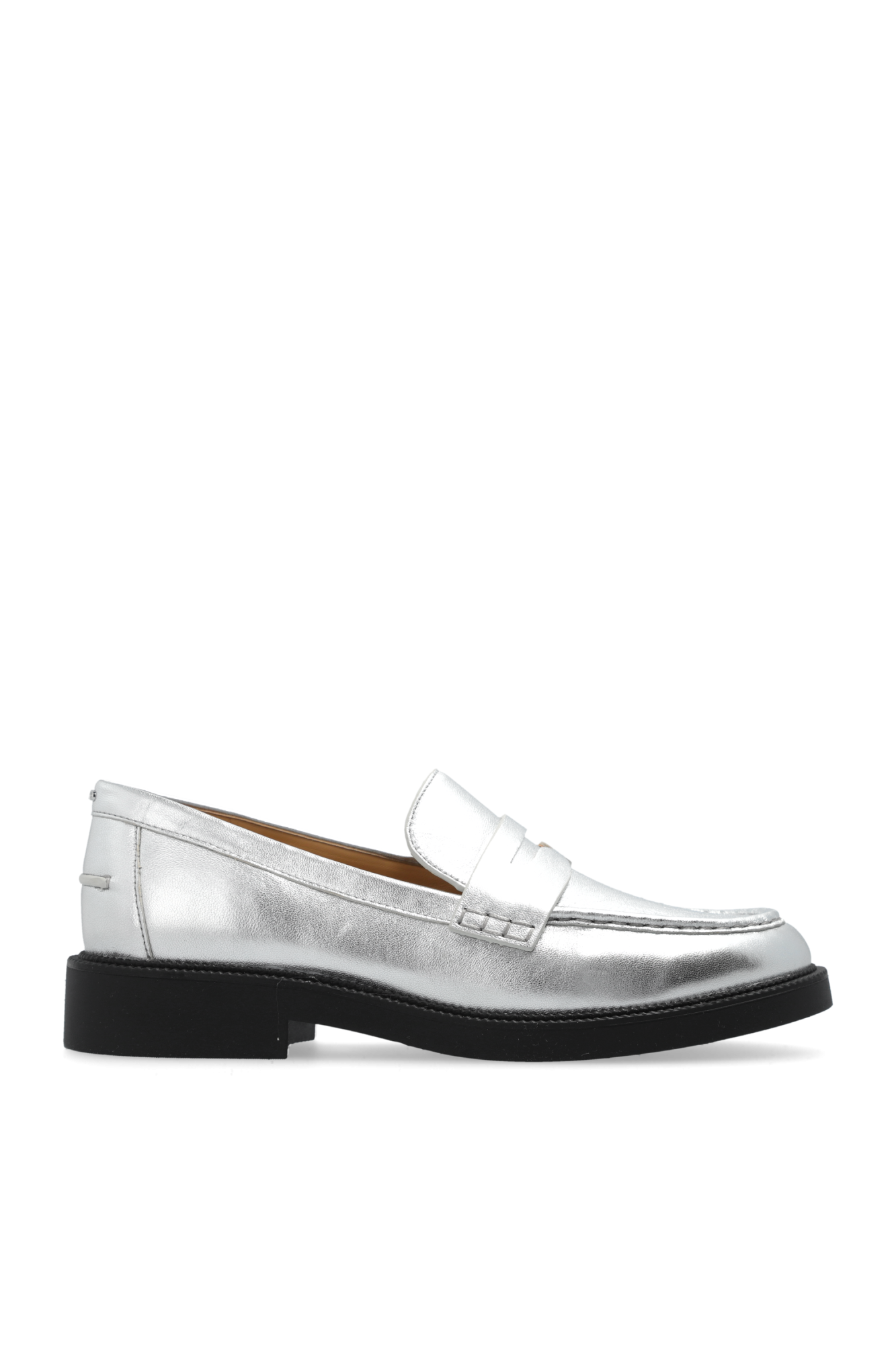 Michael kors loafers womens silver on sale